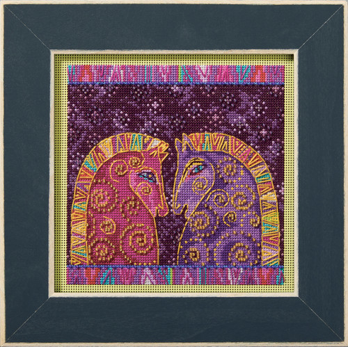Laurel Burch Counted Cross Stitch Kit 5"X5"-Fuchsia Mares 5A0031Y0-1H3K8 - 098063005810