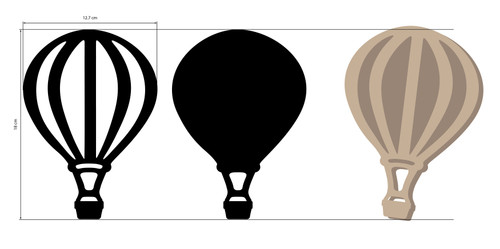 3 Pack - Stamperia Crafty Shapes-Timeless Air Balloon - 5A0031BW-1H30F 3 Pack - Stamperia Crafty Shapes-Timeless Air Balloon - 5A0031BW-1H30F