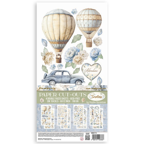 Stamperia Double-Sided Paper Cut-Outs 4/Pkg-Timeless - 5A0031CV-1H30C - 5993110043836