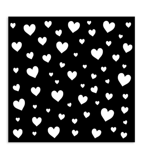 Stamperia Stencil 4.72"X 4.72"-Timeless Hearts - 5A0031CG-1H2Z8
