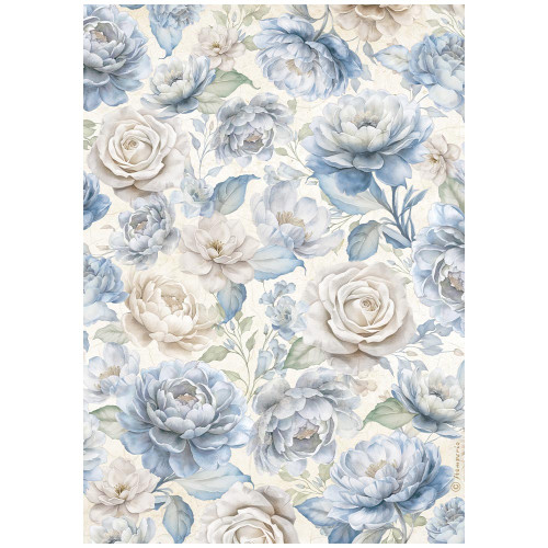 Stamperia Rice Paper Sheet A4-Timeless Big Roses - 5A0031C4-1H2Z1 - 5993110043591