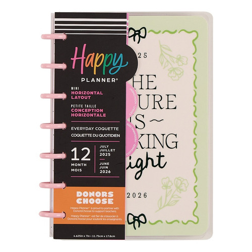 Happy Planner 12-Month Mini Disc Bound Planner-Everyday Coquette; July '25 - June '26 - 5A00325P-1H3TL - 673807702882