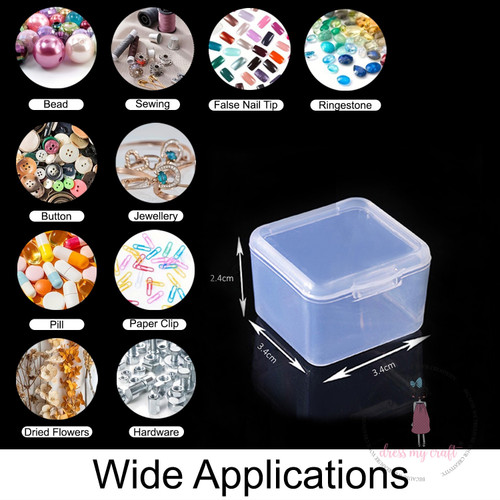 Dress My Craft Clear Storage Box-Mini Square, 3.4x3.4cm 5A003094-1H1SL