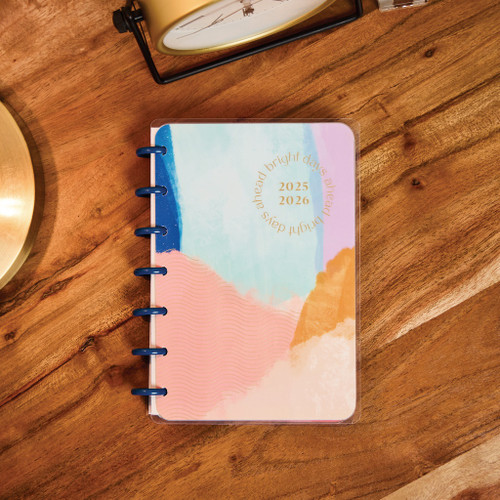 Happy Planner 12-Month Mini Disc Bound Planner-Bright Scribbles; July '25 June '26 5A00325Y-1H3TP