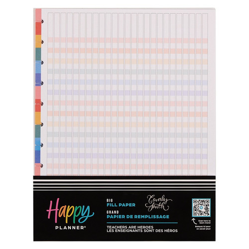 Happy Planner Big Fill Paper-Teachers Are Heroes - 5A00325S-1H3TR - 673807707917