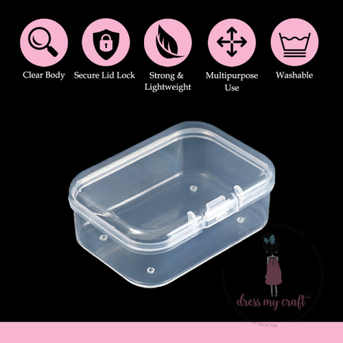 Dress My Craft Clear Storage Box-Rectangular, 5.5x4cm - 5A003093-1H1SQ Dress My Craft Clear Storage Box-Rectangular, 5.5x4cm - 5A003093-1H1SQ