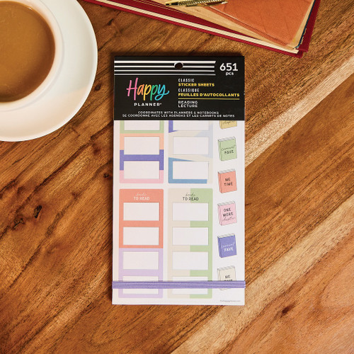 Happy Planner Sticker Value Pack 30/Sheets-Reading Classic - 5A003261-1H3TZ