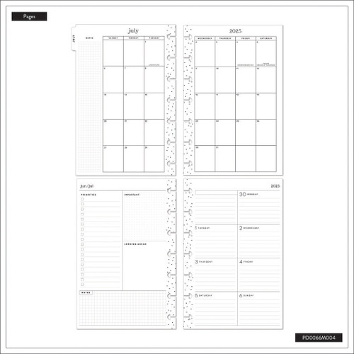 Happy Planner 12-Month Mini Disc Bound Planner-Dainty Neutrals; July '25 - June '26 - 5A00325Z-1H3V4 Happy Planner 12-Month Mini Disc Bound Planner-Dainty Neutrals; July '25 - June '26 - 5A00325Z-1H3V4