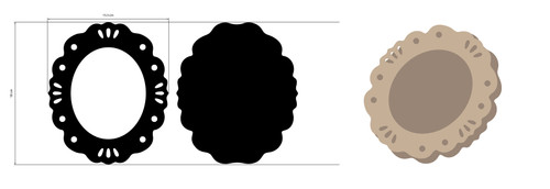 Stamperia Crafty Shapes-Timeless Frame - 5A0031D2-1H2ZM Stamperia Crafty Shapes-Timeless Frame - 5A0031D2-1H2ZM