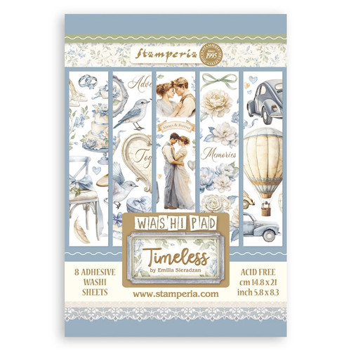 Stamperia A5 Washi Pad 8/Pkg-Timeless - 5A0031CQ-1H2ZN - 5993110043386