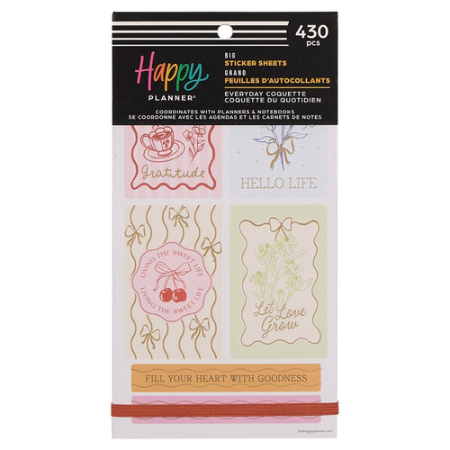 Happy Planner Big Sticker Value Pack 30/Sheets-Everyday Coquette - 5A00325Q-1H3V8 - 673807704602
