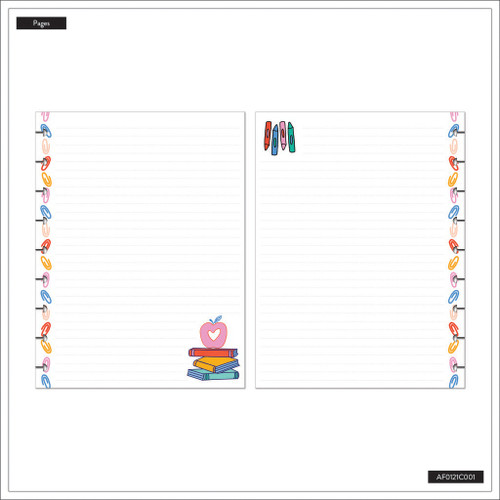 2 Pack - Happy Planner Classic Fill Paper-Love To Teach - 5A003262-1H3TN 2 Pack - Happy Planner Classic Fill Paper-Love To Teach - 5A003262-1H3TN