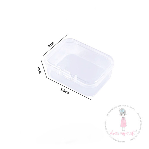 12 Pack - Dress My Craft Clear Storage Box-Rectangular, 5.5x4cm - 5A003093-1H1SQ - 194186023233