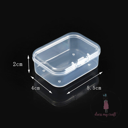 12 Pack - Dress My Craft Clear Storage Box-Rectangular, 5.5x4cm - 5A003093-1H1SQ 12 Pack - Dress My Craft Clear Storage Box-Rectangular, 5.5x4cm - 5A003093-1H1SQ