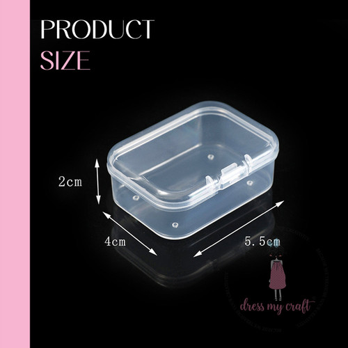 12 Pack - Dress My Craft Clear Storage Box-Rectangular, 5.5x4cm - 5A003093-1H1SQ 12 Pack - Dress My Craft Clear Storage Box-Rectangular, 5.5x4cm - 5A003093-1H1SQ