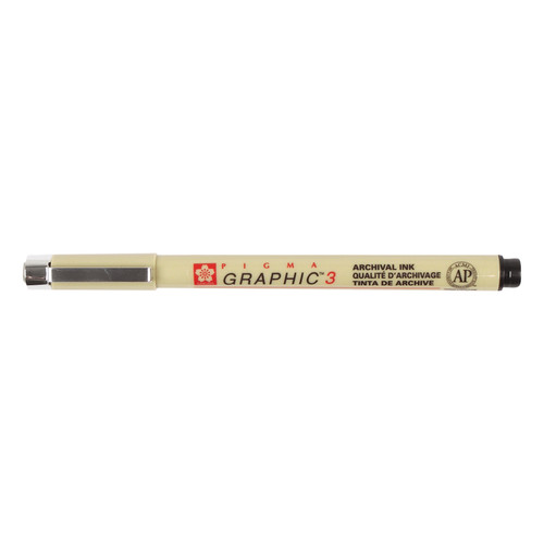 12 Pack - Pigma Graphic Pens 3mm 3/Pkg-Black - 5A002Z7S-1H0PS - 845113662376