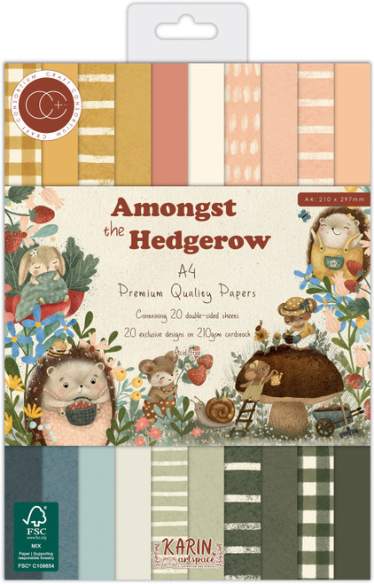 Craft Consortium Double-Sided Paper Pad A4 20/Pkg-Amongst The Hedgerow 5A003226-1H3Q6 - 5060921932854