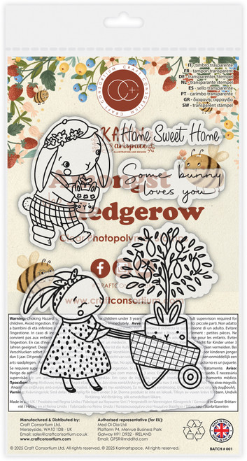 Craft Consortium Photopolymer Clear Stamp Set-Bunny 5A003223-1H3Q7