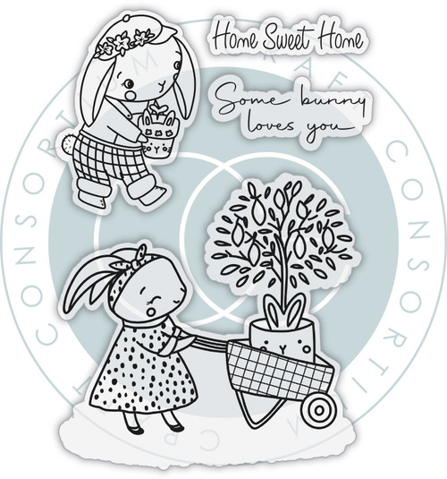 Craft Consortium Photopolymer Clear Stamp Set-Bunny - 5A003223-1H3Q7 Craft Consortium Photopolymer Clear Stamp Set-Bunny - 5A003223-1H3Q7