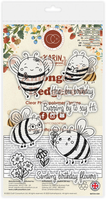 Craft Consortium Photopolymer Clear Stamp Set-Buzzing - 5A003220-1H3QB