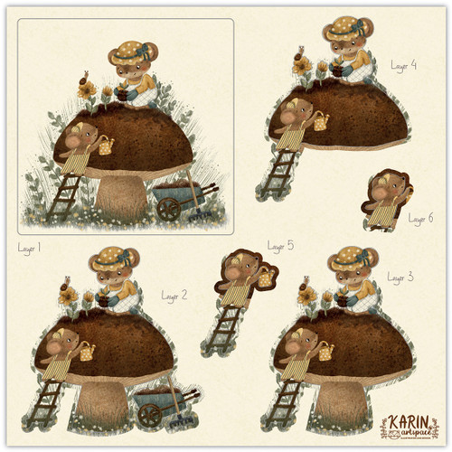 Craft Consortium 3D Decoupage 8"X8" Pad 18/Pkg-Amongst The Hedgerow - 5A003225-1H3QF Craft Consortium 3D Decoupage 8"X8" Pad 18/Pkg-Amongst The Hedgerow - 5A003225-1H3QF