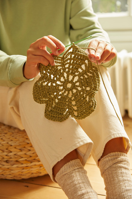 DMC Intermediate Crochet Kit-Inhale Mat & Coaters - 5A00325C-1H3TD DMC Intermediate Crochet Kit-Inhale Mat & Coaters - 5A00325C-1H3TD