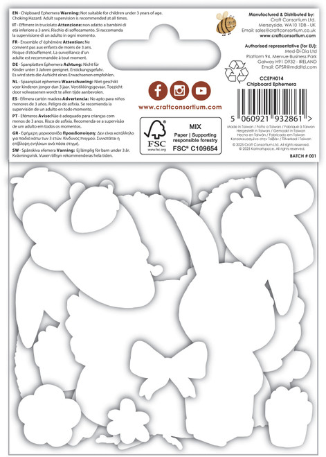 3 Pack - Craft Consortium Chipboard Ephemera-Amongst The Hedgerow - 5A003224-1H3Q8