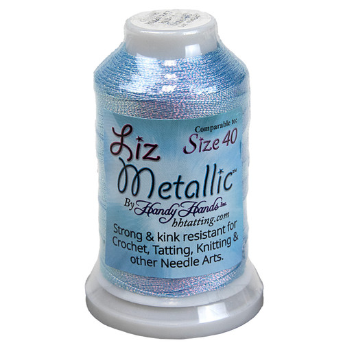 Handy Hands Liz Metallic Thread Cone Size 40-Icy Blue - 5A0031ZS-1H3ML - 769826403470
