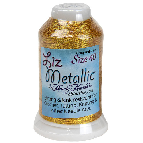 Handy Hands Liz Metallic Thread Cone Size 40-Gold - 5A0031ZS-1H3MN - 769826403401