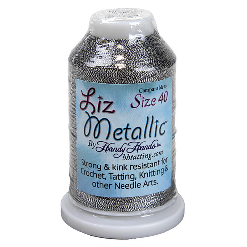Handy Hands Liz Metallic Thread Cone Size 40-Charcoal Light - 5A0031ZS-1H3MW - 769826403432