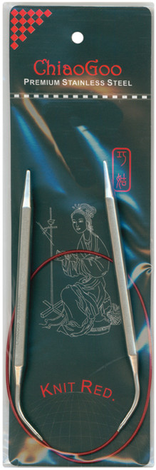 ChiaoGoo Red Circular Knitting Needles 24"-Size 8/5mm 6024-8 - 0812208026795
