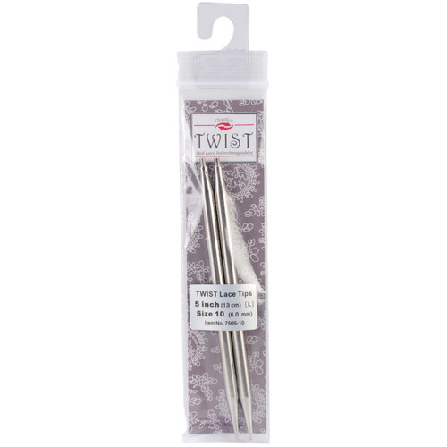 ChiaoGoo TWIST Red Lace Interchangeable Tips 5"-Size 10/6mm 7505-10 - 0812208028676