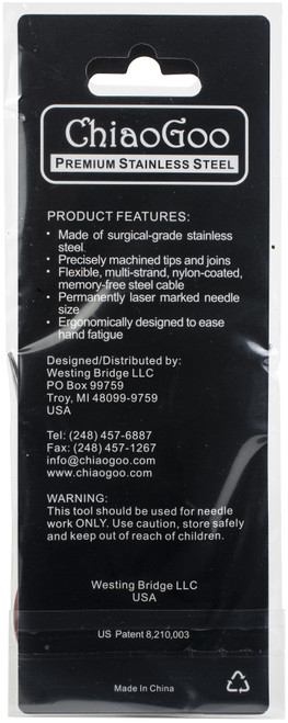 ChiaoGoo Red Lace Stainless Circular Knitting Needles 16"-Size 10/6mm - 7016-10 ChiaoGoo Red Lace Stainless Circular Knitting Needles 16"-Size 10/6mm - 7016-10