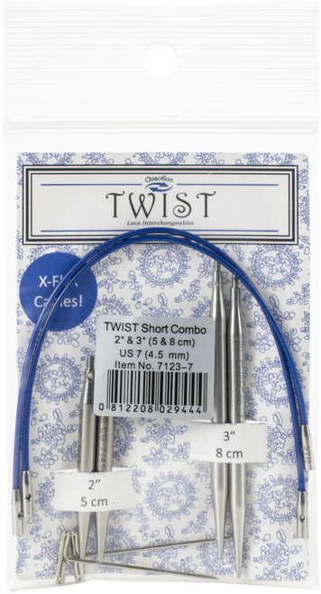 ChiaoGoo TWIST Short Combo Set 2" & 3"-Size 7/4.5mm - 7123-7 - 812208029444