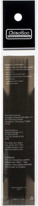 ChiaoGoo Double Point Stainless Knitting Needles 6" 5/Pkg-Size 6/4mm - 6006-6 ChiaoGoo Double Point Stainless Knitting Needles 6" 5/Pkg-Size 6/4mm - 6006-6