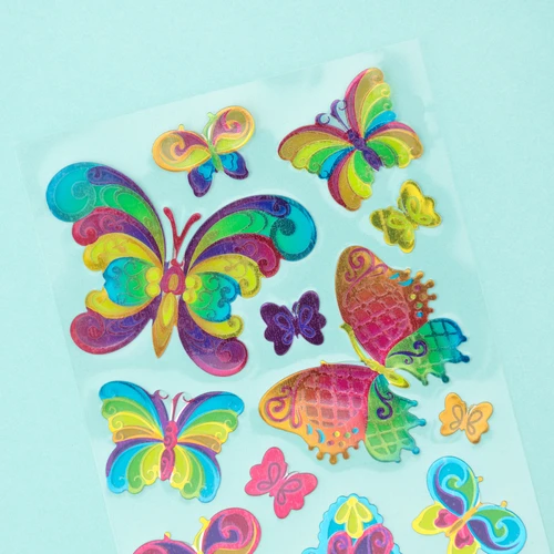 Sticko Themed Stickers-Stained Glass Butterfly - E5238121