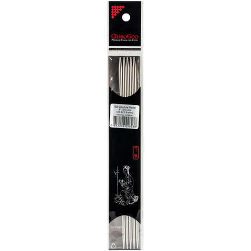 ChiaoGoo Double Point Stainless Knitting Needles 8" 5/Pkg-Size 4/3.5mm - 6008-4 - 0812208026238