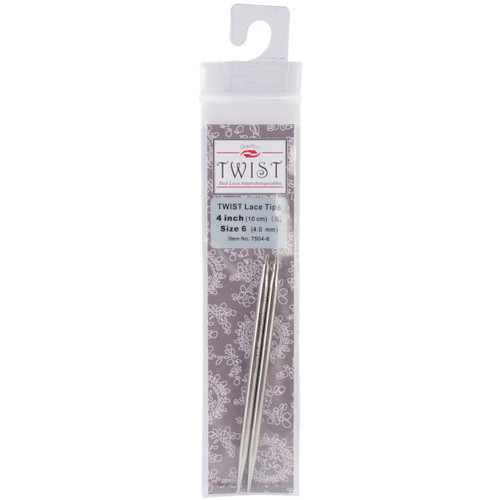 ChiaoGoo TWIST Red Lace Interchangeable Tips 4"-Size 6/4mm - 7504C-6 - 0812208028478