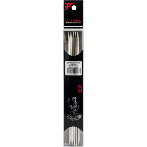 ChiaoGoo Double Point Stainless Knitting Needles 8" 5/Pkg-Size 5/3.75mm - 6008-5 - 0812208026245