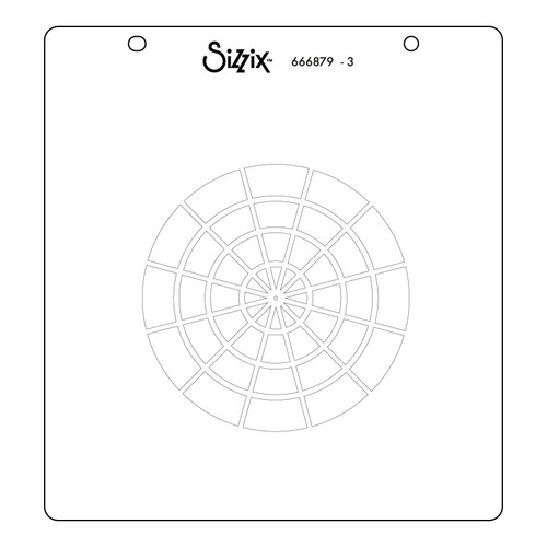 Sizzix Layered Stencils By Eileen Hull 3/Pkg-Color Wheel - 5A002MWF-1GP97
