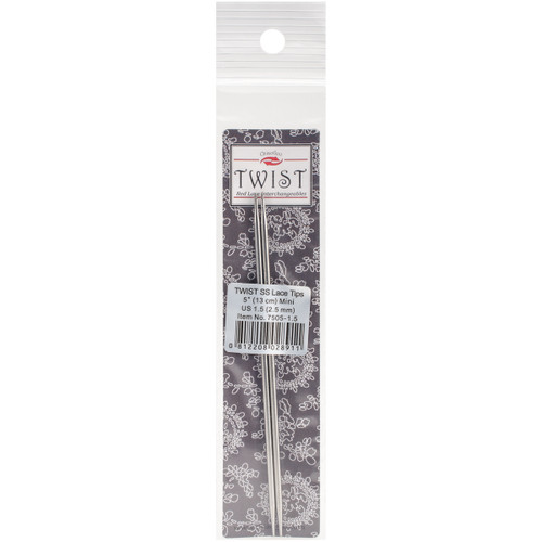 ChiaoGoo TWIST Red Lace Interchangeable Tips 5"-Size 1.5/2.5mm 7505-1-5 - 812208028911
