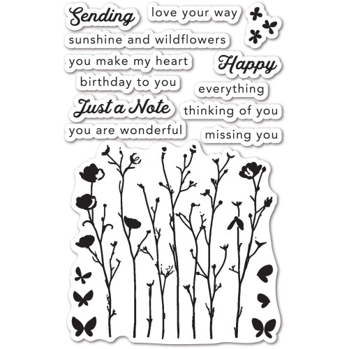 Memory Box Clear Stamps-Sunshine And Wildflowers - 5A0031PY-1H3B7 - 873980452905