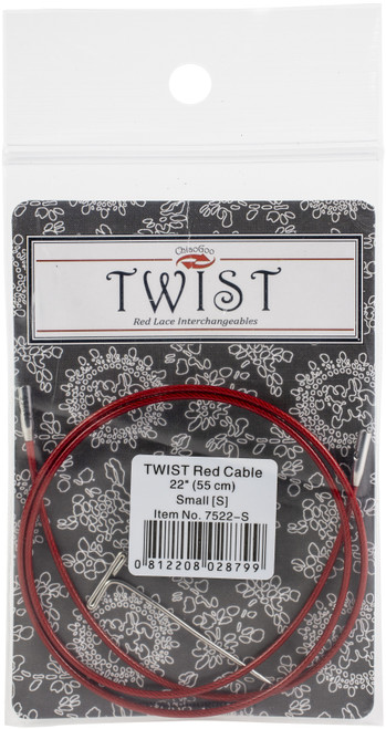 ChiaoGoo TWIST Red Lace Interchangeable Cables 22"-Small 7522-S - 0812208028799