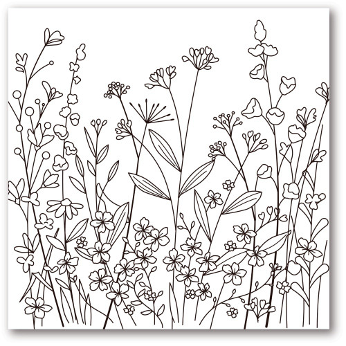 Memory Box Cling Stamp-Wildflower Field - 5A0031PT-1H39L - 873980020869