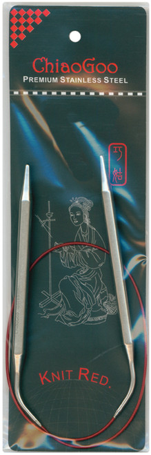 ChiaoGoo Red Circular Knitting Needles 24"-Size 10.5/6.5mm 6024-105 - 0812208026825
