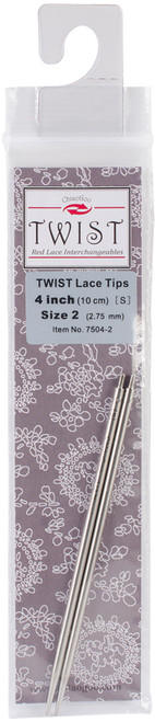 ChiaoGoo TWIST Red Lace Mini Interchangeable Tips 4"-Size 1.5/2.5mm 7504MINI-1.5 - 812208029024