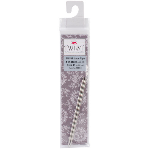 ChiaoGoo TWIST Red Lace Interchangeable Tips 4"-Size 2/2.75mm 7504C-2 - 0812208028423
