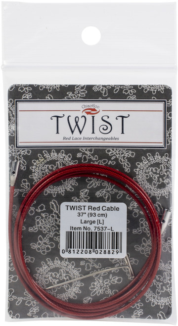 ChiaoGoo TWIST Red Lace Interchangeable Cables 37"-Large - 7537-L - 812208028829