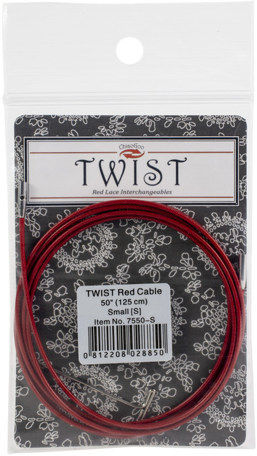 ChiaoGoo TWIST Red Lace Interchangeable Cables 50"-Small 7550-S - 0812208028850