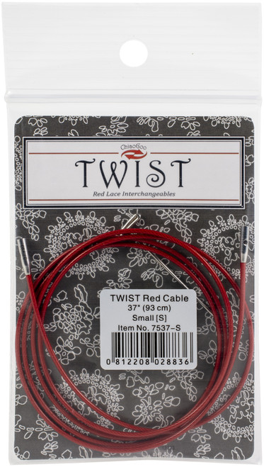 ChiaoGoo TWIST Red Lace Interchangeable Cables 37"-Small - 7537-S - 0812208028836
